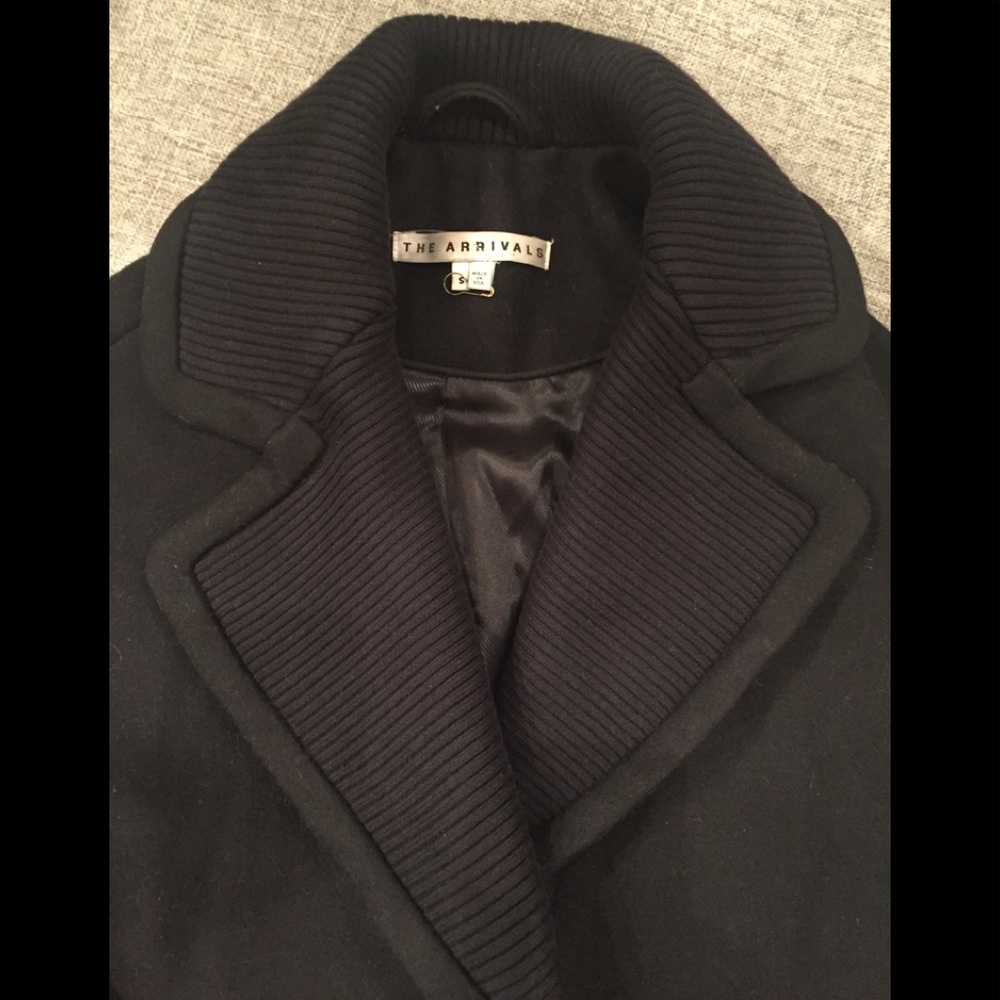 Wool coat by The Arrivals NYC.